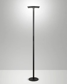 Lampa podłogowa Fizz LED 50W, aluminiowa i metakrylanowa konstrukcja, regulowana temperatura barwowa CCT 2700K-4000K, kolor antracyt, design Fizz