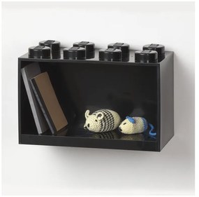 Dziecięca czarna półka ścienna LEGO® Brick 8