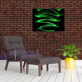 Obraz - neonowe fale (70x50 cm)