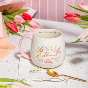 Jasnoróżowy porcelanowy kubek 450 ml Mama You Are Blooming – Sass &amp; Belle