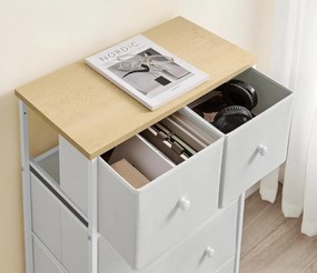 Komoda z szufladami HALLY 53x93 cm, dąb/biały