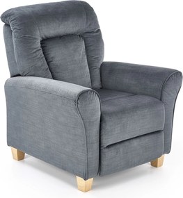 Rozkładany fotel wypoczynkowy na drewnianych nóżkach Bard