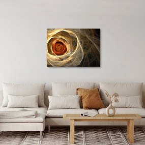 Obraz - Abstrakcyjne róże w ognistych kolorach (70x50 cm)