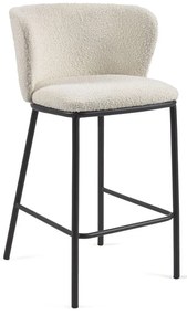 Biały hoker (wysokość siedziska 65 cm) Ciselia – Kave Home