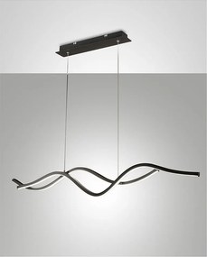 Sinuo 36W Czarna lampa wisząca LED 3666-45-101 Fabas Luce