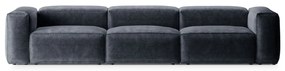 Szaroniebieska sztruksowa sofa 364 cm Bergamo – Cosmopolitan Design