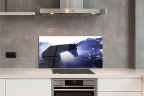 Panel Szklany Legenda o Jednorożcu w Lesie