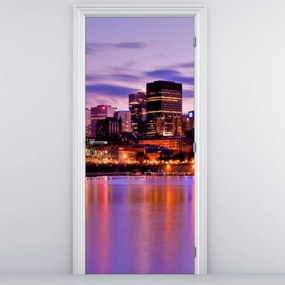 Fototapeta na drzwi - Miasto nocą (95x205cm)