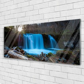 Obraz Akrylowy Słońce Wodospad Natura