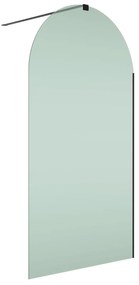 Ścianka prysznicowa WALK IN zielona 8mm półokrągła FIX MOLIS NATURE green oval MASSI I różne rozmiary : Kolor profili kabiny - chrom / srebrny, Szerokość ścianki - 120 cm, Typ montażu - WALK in FIX (Do ściany)