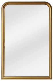 Duże lustro z drewna paulowni - szer. 120 x wys. 190 cm - Złote z efektem mosiądzu - HELOISE