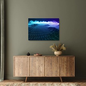 Obraz na szkle - Góry w modelu komputerowym (70x50 cm)