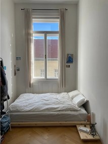 Łóżko jednoosobowe z litego drewna sosnowego bez zagłówka ze stelażem 120x200 cm w naturalnym kolorze Dock – Karup