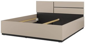 Łóżko CROSS 180x200 congo/czarne z pojemnikiem HELVETIA