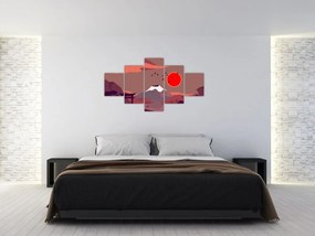 Obraz - Ilustracja góry Fuji (125x70 cm)