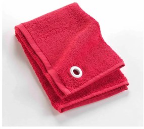 Czerwony bawełniany ręcznik frotte 50x50 cm Cuistot – douceur d'intérieur
