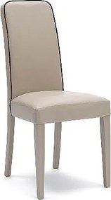 Anita - Krzesło ze skóry ekologicznej w kolorze beżowym, 2 szt.