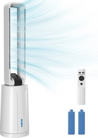 HOMCOM Klimatyzator ewaporacyjny z pilotem, 15-godzinny timer, wkłady chłodzące do domu i biura, biały | Aosom PL