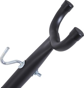 Outsunny stelaż stojak na hamak z hakami metal rama hamaka czarna 280x120x110cm | Aosom PL