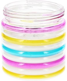Świeca odstraszająca Citronella Stripes, 780 g, 11 x 12 cm, różowy