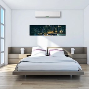 Obraz Singapuru nocą (170x50 cm)