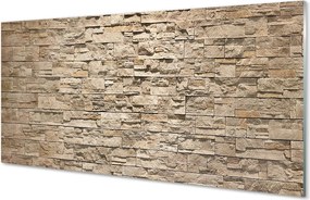 Szklany Panel Kompozycja Cegły i Kamienia