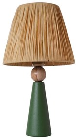 Lampa stołowa 1xE27/40W/230V brązowy/zielony