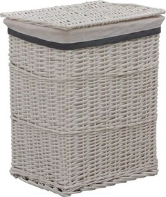 Biały wiklinowy kosz na pranie - Viver