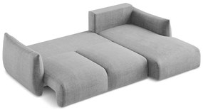 Jasnoszary rozkładany narożnik (prawostronny/z szezlongiem) Leila – Makamii