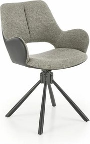 Krzesło tapicerowane K494 szare/czarne