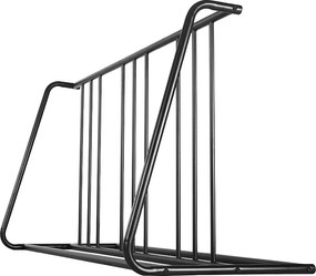 Stojak Rowerowy Wolnostojący SucceBuy Dwustronny Stojak Rowerowy ze Stali Węglowej, Stojak na Chodnik, Garaż i Wnętrza z Oponami 76,2 mm, na 6 Rowerów