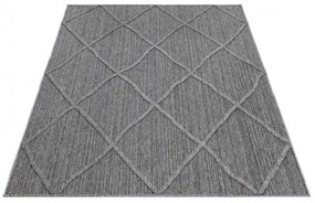 Dywan zewnętrzny sznurkowy Patara Romby szary 80 cm x 150 cm