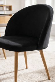 Zestaw 4 Krzese Vint Aksamitne