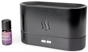 LED RGB ultradźwiękowy dyfuzor aromatu i nawilżacz powietrza 180ml czarny