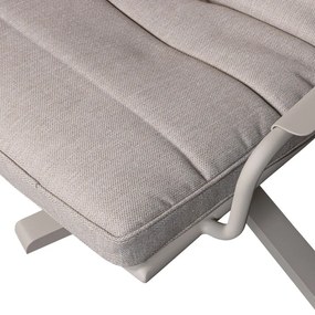 Jasnoszary metalowy fotel ogrodowy Coosa – Exotan