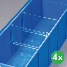 Allit Przegrody do plastikowych pojemników Shelfpoj., 85 mm, 4 szt.