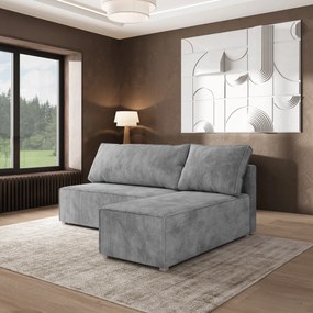 Masseno Narożnik BRISO z funkcją spania i pojemnikiem na pościel Narozniki L, Rozkładana sofa - Jasnoszary, POSO 55