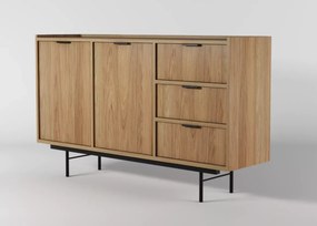 Komoda Nordell 2D3S – nowoczesna komoda z 2 drzwiami i 3 szufladami