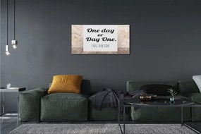 Fotoobraz na płótnie Minimalistyczny Napis na Białym Tle