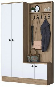 Zestaw do przedpokoju Pone White and Walnut I