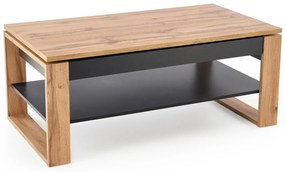 Rozkładany ławostół podnoszony blat dąb artisan/biała 120/65-92/50-72 BETTY