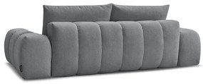 Ciemnoszara rozkładana/ze schowkiem sofa z tkaniny szenilowej 278 cm Everest – Bobochic Paris