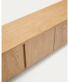 Szafka pod TV w dekorze jesionu w naturalnym kolorze 200x52x40 cm Salaya – Kave Home