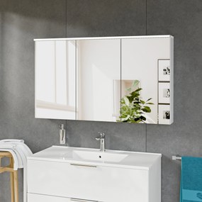 Szafka łazienkowa SOLO z oświetleniem LED i lustrem 120 cm