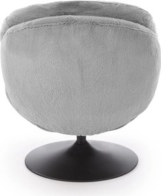 Obrotowy fotel wypoczynkowy z pluszowej tkaniny Shell Halmar