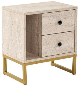 Stolik nocny Glimmer Travertine