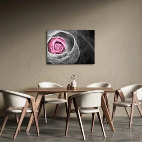 Obraz - Róż abstrakcyjny, fuksja (70x50 cm)