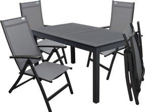 Doppler EXPERT ACTIVE szary, krzesła regulowane, 4+1