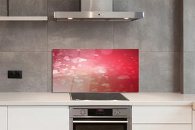 Panel szklany do Kuchni Miłosne Serca na Czerwonym Tle