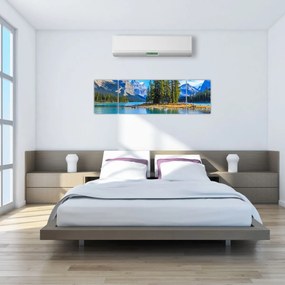 Obraz - Krajobraz górski z rzeką (170x50 cm)